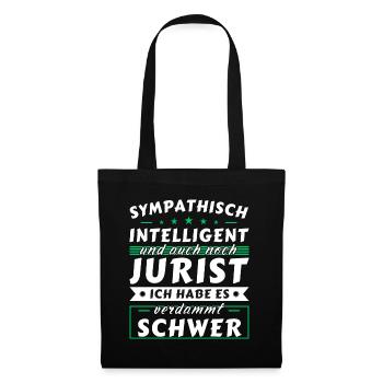 Sympathisch und intelligent - Jurist Edition - Stoffbeutel - Schwarz - Vorne