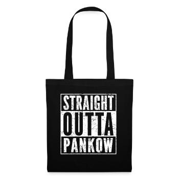 STRAIGHT OUTTA PANKOW Chemise drôle de Berlin - Sac en tissu - noir - Devant
