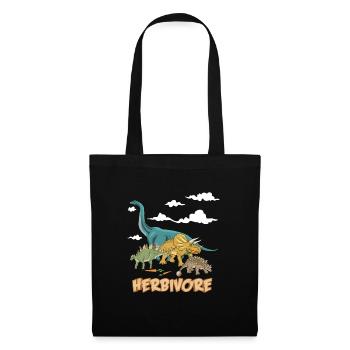 Végétarien herbivore dinosaure | cadeau - Sac en tissu - noir - Devant