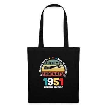 1951 vintage anniversaire rétro édition limitée - Sac en tissu - noir - Devant