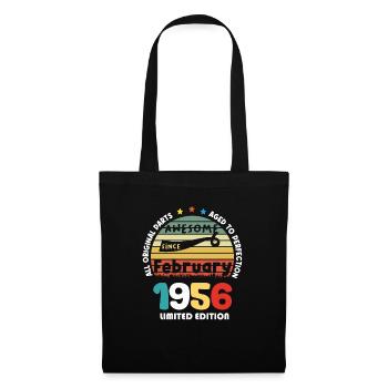 1956 Vintage Retro Jubiläum Limitierte Auflage - Stoffbeutel - Schwarz - Vorne