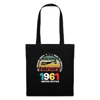 1961 vintage anniversaire rétro édition limitée - Sac en tissu - noir - Devant