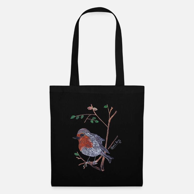 A charismatic Robin - Tote Bag - black