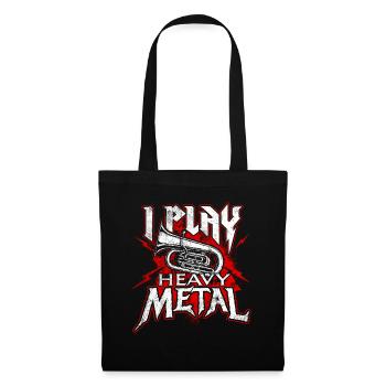 I play Heavy Metal - tuba tubist tubist - Tote Bag - black - Front