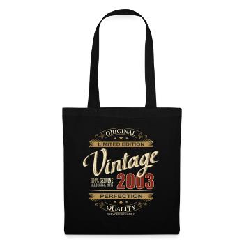 20. Geburtstag Vintage Limited Edition 2003 - Stoffbeutel - Schwarz - Vorne