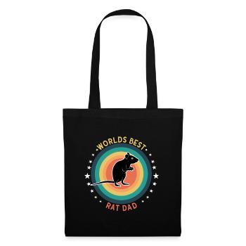 Rat - Meilleur papa rat du monde - Sac en tissu - noir - Devant