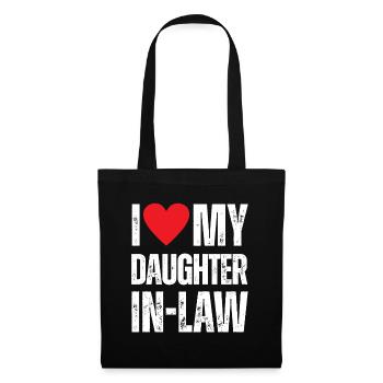 J’aime ma belle-fille - Sac en tissu - noir - Devant