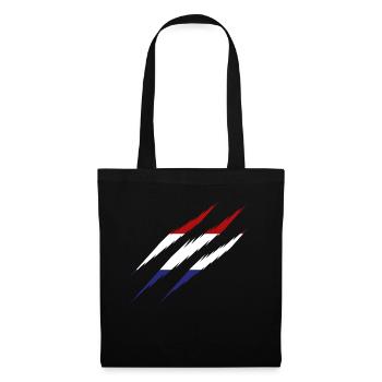 Netherlands flag scratch mark scratches Amsterdam NL - Tote Bag - black - Front