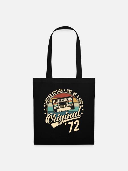 Original 1972 Vintage Geburtstag Retro Geschenk - Stoffbeutel - Schwarz