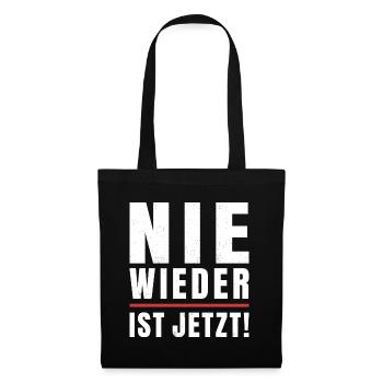 Antifaschismus Antifaschist Gegen Rechts Statement - Stoffbeutel - Schwarz - Vorne