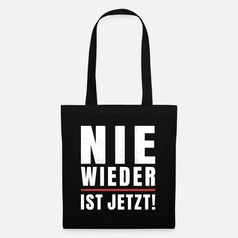 Antifaschismus Antifaschist Gegen Rechts Statement - Stoffbeutel - Schwarz