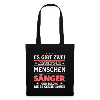 Cadeau chanteur - deux types de... design - Sac en tissu - noir - Devant