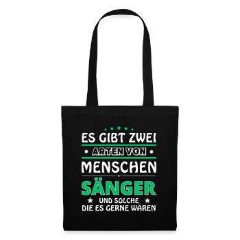 Cadeau Chanteur - Deux Types de... Concevoir - Sac en tissu - noir - Devant