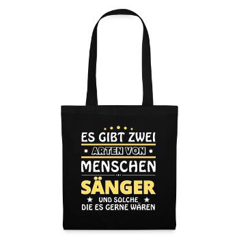 Cadeau Chanteur - Deux Types de... Concevoir - Sac en tissu - noir - Devant