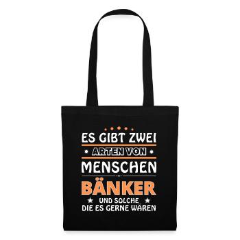Cadeau Banquier - Deux Types de... Concevoir - Sac en tissu - noir - Devant