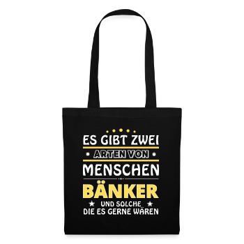 Cadeau Banquier - Deux Types de... Concevoir - Sac en tissu - noir - Devant