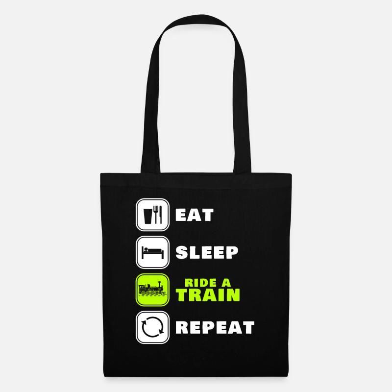 train - Sac en tissu - noir
