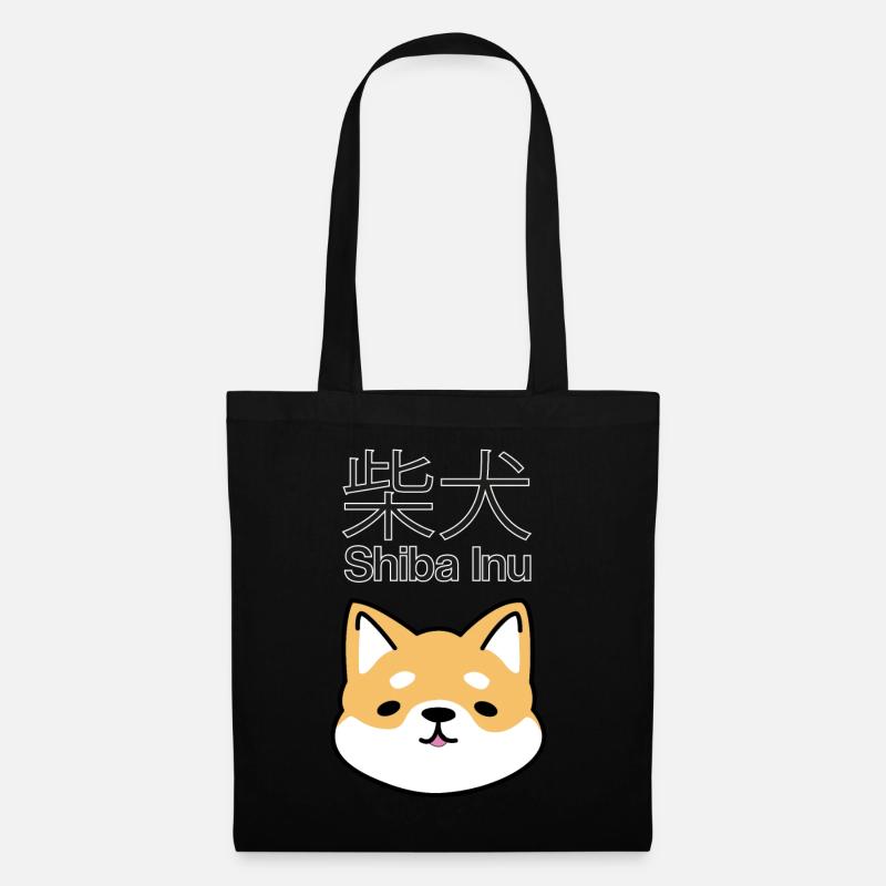 Shiba Inu - Stoffbeutel - Schwarz