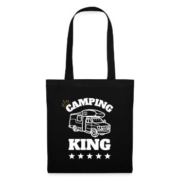 Camping King Gift Idea - Tote Bag - black - Front