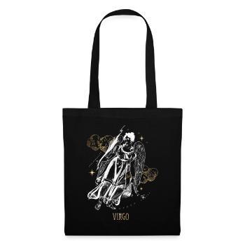 Virgo Vintage Celestial Map Black & Gold - Tote Bag - black - Front