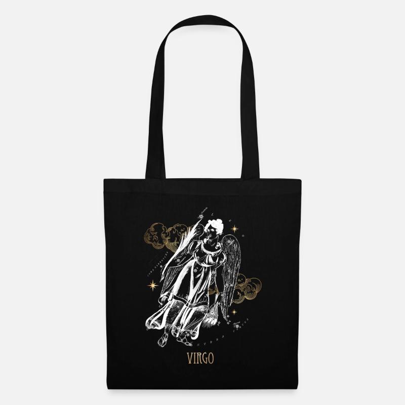 Virgo Vintage Celestial Map Black & Gold - Tote Bag - black