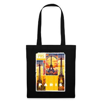 Paris, Eiffel Tower, France, City, Skyline, Art - Tote Bag - black - Front