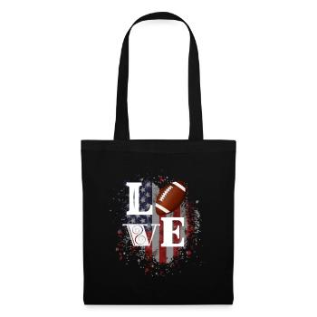 Football Love - Stoffbeutel - Schwarz - Vorne