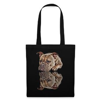 Bouledogue Vieux Bouledogue Anglais Chien Chiens - Sac en tissu - noir - Devant