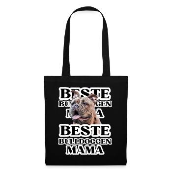 MEILLEURS BOULEDOGUES MAMAN CHIEN CHIENS BOULEDOGUE - Sac en tissu - noir - Devant