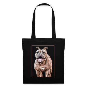 VIEUX BOULEDOGUE ANGLAIS CHIEN CHIEN CHIENS BOULEDOGUES - Sac en tissu - noir - Devant