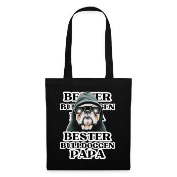 BEST BULLDOGS DAD Dog Chiens BULLDOG - Sac en tissu - noir - Devant