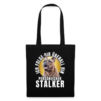 PERSONAL STALKER BULLDOG DOG DOGS - Tote Bag - black - Front