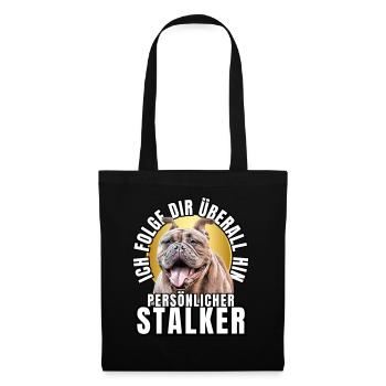 PERSONAL STALKER BULLDOG DOG DOGS - Tote Bag - black - Front