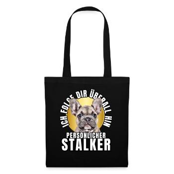 PERSONAL STALKER BULLDOG DOG DOGS - Tote Bag - black - Front