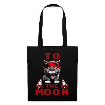 Kitty to the moon stock - Tote Bag - black - Front