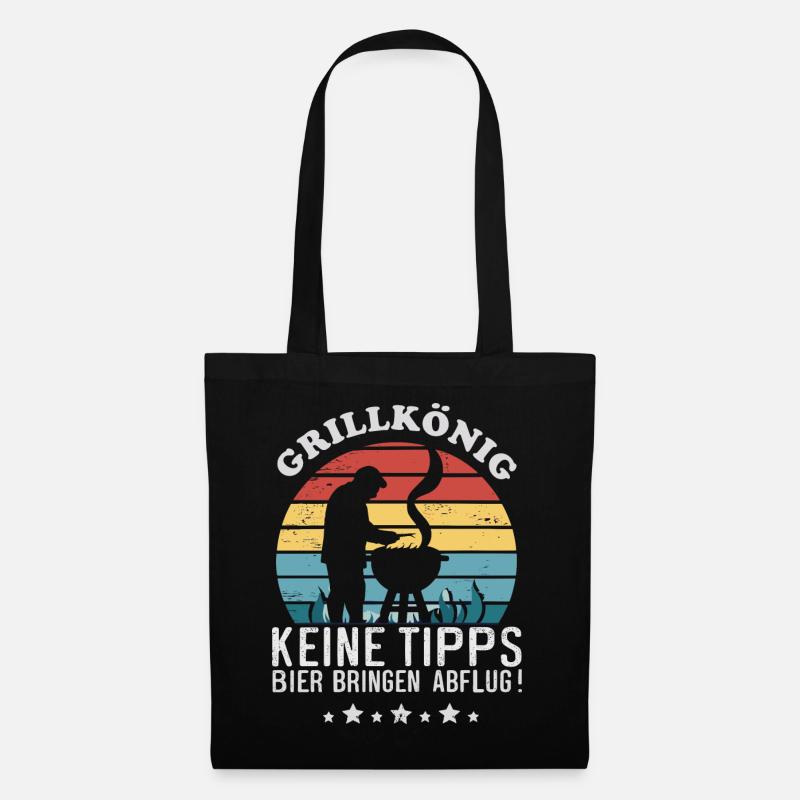 GRILLKÖNIG Der Herr der Grills - Stoffbeutel - Schwarz
