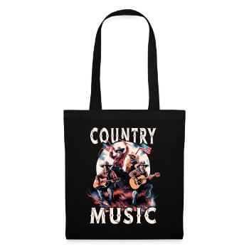 Country Music Guitar Guitarist Singer USA Vintage - Tote Bag - black - Front
