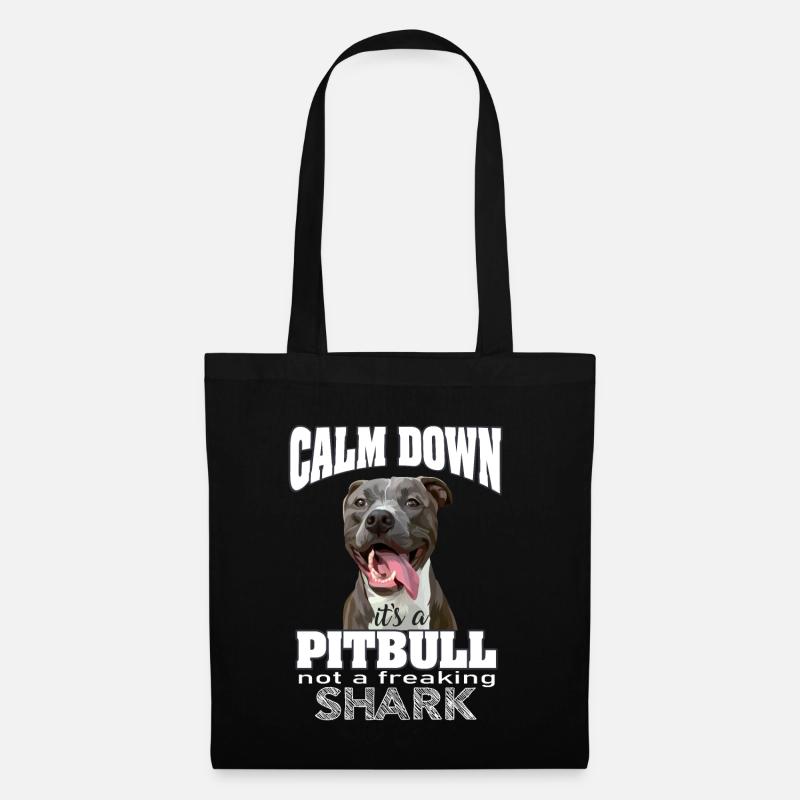 pitbull not a shark - Stoffbeutel - Schwarz