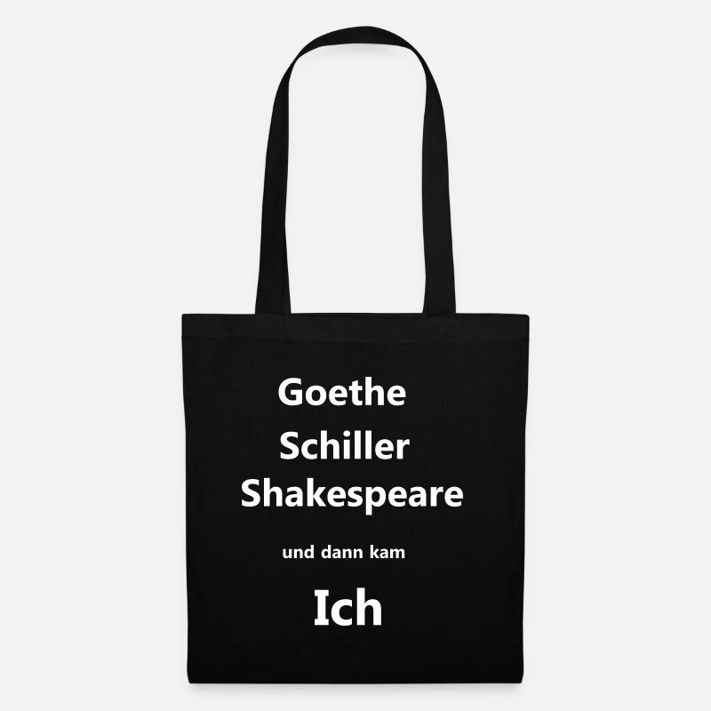 goethe schiller shakespeare, stolz, selbstbewusst - Stoffbeutel - Schwarz