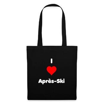 I LOVE APRÈS-SKI - Stoffbeutel - Schwarz - Vorne