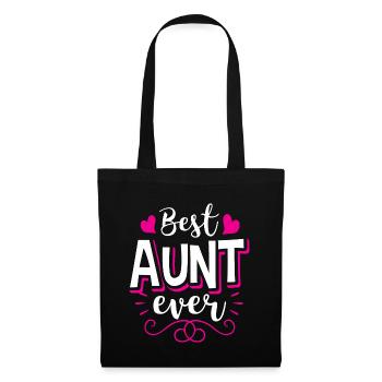 Tante Tante B.A.E. Bestes Tante Geburtstagsgeschenk aller Zeiten - Stoffbeutel - Schwarz - Vorne