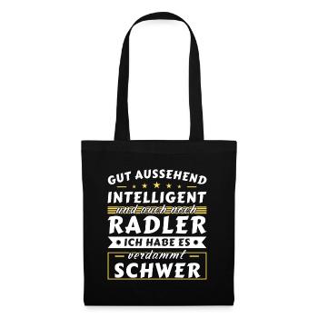 Gut aussehend intelligent - Radler Edition - Stoffbeutel - Schwarz - Vorne