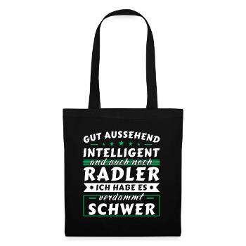 Gut aussehend intelligent - Radler Edition - Stoffbeutel - Schwarz - Vorne