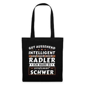 Gut aussehend intelligent - Radler Edition - Stoffbeutel - Schwarz - Vorne
