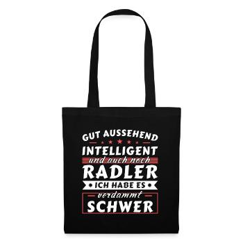 Gut aussehend intelligent - Radler Edition - Stoffbeutel - Schwarz - Vorne