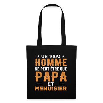 A Real Man Is Just a Dad and a Carpenter - Tote Bag - black - Front