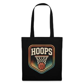 Hoops Basketball Sport Geschenkidee BBall - Stoffbeutel - Schwarz - Vorne