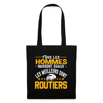 Chauffeur Routier Camion Poids Lourds Cadeau Cool - Sac en tissu - noir - Devant