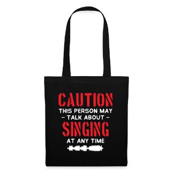 Attention Chanter - Sac en tissu - noir - Devant