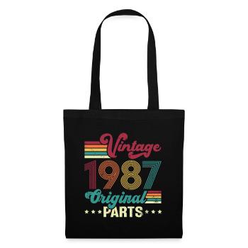 Vintage 1987 Original, Cadeau D'anniversaire - Sac en tissu - noir - Devant